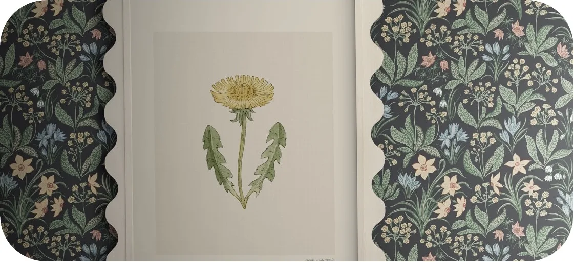 art deco herb wallpaper